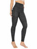 Picture of ODODOS Women's Out Pockets High Waisted Pattern Yoga Pants, Workout Sports Running Athletic Pattern Pants, Full-Length, Plus Size, Black Dot, XX-Large