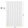 Picture of N&Y HOME Fabric Shower Curtain Liner Wide and Long 78 x 78 inches, Hotel Quality, Washable, Water Repellent, White Bathroom Curtains with Grommets, 78x78