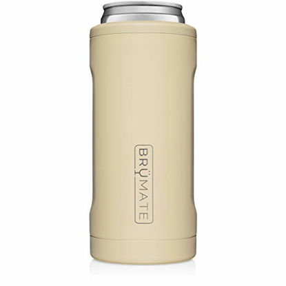 Picture of BrüMate Hopsulator Slim Double-walled Stainless Steel Insulated Can Cooler for 12 Oz Slim Cans (Desert Tan)