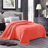 Picture of Exclusivo Mezcla King Size Flannel Fleece Velvet Plush Bed Blanket as Bedspread/Coverlet/Bed Cover (90" x 104", Coral) - Soft, Lightweight, Warm and Cozy