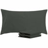 Picture of NTBAY King Pillowcases, Set of 2, 100% Brushed Microfiber, Soft and Cozy, Wrinkle, Fade, Stain Resistant,with Envelope Closure, Dark Grey