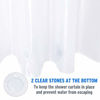 Picture of AmazerBath Plastic Shower Curtain, 36 x 72 Inches EVA 8G Thick Bathroom Shower Curtains with Heavy Duty Clear Stones and 6 Grommet Holes-Clear