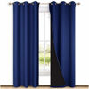 Picture of NICETOWN 100% Blackout Curtain Set, Thermal Insulated & Energy Efficient Window Draperies for Guest Room, Full Shading Panels for Shift Worker and Light Sleepers, Navy Blue, 42W x 84L, 2 PCs