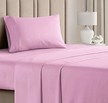 Picture of Twin Sheet Set - 3 Piece - College Dorm Room Bed Sheets - Hotel Luxury Bed Sheets - Extra Soft Sheets - Deep Pockets - Easy Fit - Breathable & Cooling Sheets - Bed Sheets - Twin - Twin Mattress Sheets