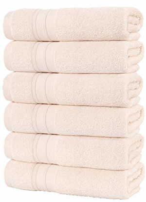 Picture of Hammam Linen 100% Cotton Hand Towels Soft and Absorbent Sea Salt Hand Towels