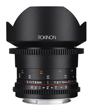 Picture of Rokinon Cine DS DS14M-C 14mm T3.1 ED AS IF UMC Full Frame Cine Wide Angle Lens for Canon EF