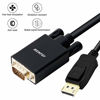 Picture of DisplayPort to VGA 6 Feet Cable 2 Pack, Benfei Display Port Male to VGA Male Gold-Plated Cord 6 feet Compatible for Lenovo, Dell, HP, ASUS and Other Brand