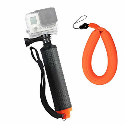 Picture of Harwerrel Waterproof Floating Hand Grip for GoPro Hero Session Black Silver Hero 7 6 5 4 3 3+ 2 1 SJ4000 SJ5000 Xiaomi Action Cameras with Camera Float Strap