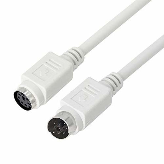 Picture of 8.5 Feet PS/2 Mouse and Keyboard Extension Cable, 28AWG PS/2 6-Pin Male to Female Extension Cable YOUCHENG for PS/2 Round Mouse, Keyboard Extension