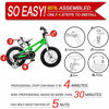 Picture of RoyalBaby Kids Bike Boys Girls Freestyle BMX Bicycle with Training Wheels Kickstand Gifts for Children Bikes 16 Inch Green