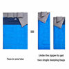 Picture of oaskys Camping Sleeping Bag - 3 Season Warm & Cool Weather - Summer, Spring, Fall, Lightweight, Waterproof for Adults & Kids - Camping Gear Equipment, Traveling, and Outdoors (Double Blue)