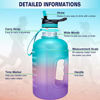 Picture of Venture Pal Large 1 Gallon Motivational Water Bottle with 2 Lids (Chug and Straw), Leakproof BPA Free Tritan Sports Water Jug with Time Marker to Ensure You Drink Enough Water Throughout The Day