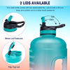 Picture of Venture Pal Large 1 Gallon Motivational Water Bottle with 2 Lids (Chug and Straw), Leakproof BPA Free Tritan Sports Water Jug with Time Marker to Ensure You Drink Enough Water Throughout The Day