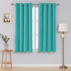 Picture of Deconovo Grommet Top Blackout Curtains Wave Line with Dots Foil Printed Light Blocking Window Draperies for Sliding Glass Door 52 x 63 Inch Turquoise 2 Panels