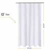 Picture of N&Y HOME Extra Long Stall Shower Curtain Liner Fabric 54 x 84 inch, Hotel Quality, Washable, Water Repellent, White Bathroom Curtains with Grommets, 54x84