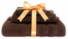 Picture of Premium, Luxurious & Complete Set of 3 Piece Towel Set for Kitchen and Bathroom, Cotton for Maximum Softness and Absorbency by American Soft Linen, Chocolate Brown