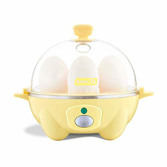 Picture of Dash Rapid Egg Cooker: 6 Egg Capacity Electric Egg Cooker for Hard Boiled Eggs, Poached Eggs, Scrambled Eggs, or Omelets with Auto Shut Off Feature - Yellow