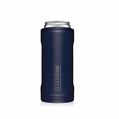 Picture of BrüMate Hopsulator Slim Double-Walled Stainless Steel Insulated Can Cooler for 12 Oz Slim Cans (Matte Navy)