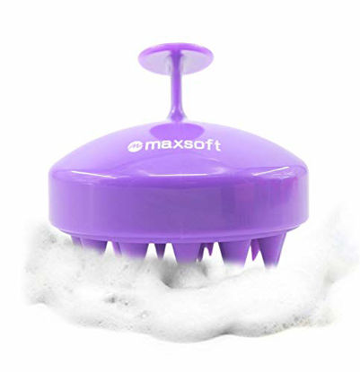 Picture of Hair Scalp Massager Shampoo Brush, MAXSOFT Scalp Care Brush (Purple)