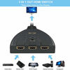 Picture of HDMI Switch,GANA 3 Port 4K HDMI Switch 3x1 Switch Splitter with Pigtail Cable Supports Full HD 4K 1080P 3D Player