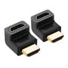 Picture of UGREEN 2 Pack HDMI Adapter Right Angle 270 Degree Gold Plated HDMI Male to Female Connector Supports 3D 4K 1080P HDMI Extender for TV Stick, Roku Stick, Chromecast, Xbox, PS4, PS3, Nintendo Switch