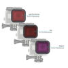 Picture of SOONSUN 3 Pack Dive Filter for GoPro Hero 5 6 7 Black Super Suit Dive Housing - Red,Light Red and Magenta Filter - Enhances Colors for Various Underwater Video and Photography Conditions