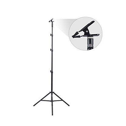 Picture of Fovitec 8'3" Heavy Duty Spring Cushioned Collapsible Background Stand Kit with Clamp for Pop Up Backdrops, Chroma Key Green Screens, Foldable Disc Reflectors, and Accessories
