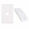 Picture of Cable Matters 10-Pack Low Profile 1 Port Keystone Jack Wall Plate in White