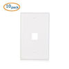 Picture of Cable Matters 10-Pack Low Profile 1 Port Keystone Jack Wall Plate in White