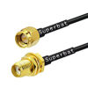 Picture of Superbat RF coaxial SMA Male to SMA Female Bulkhead RG174 15ft Cable + 3pcs RF Coax SMA Adapter Kit for SDR Equipment Antenna Ham Radio,3G 4G LTE Antenna,ADS-B,GPS and etc