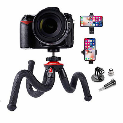 Picture of Flexible Camera Tripod Vlogging Bendable Travel Octopus Gorilla Portable Mini Tripods for DSLR Camera GoPro Smartphone Cell Phone Actioncam Webcam Camcorder Canon GX7 Nikon Sony Phone Xs Samsung Stand