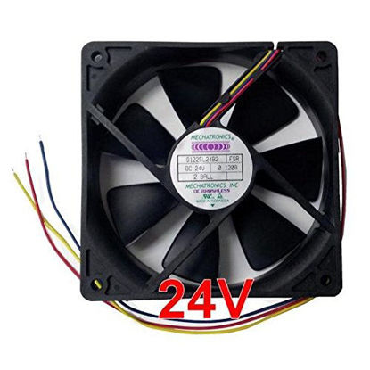 Picture of Mechatronics 120x120x25mm 24 Volt Low Speed Fan w/Locked Rotor Alarm Signal G1225L24B2-FSR