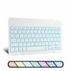 Picture of XIWMIX Ultra-Slim Wireless Bluetooth Keyboard - 7 Colors Backlit Universal Rechargeable Keyboard Compatible with iPad Pro/iPad Air/iPad 9.7/iPad 10.2/iPad Mini and Other iOS Android Windows Devices