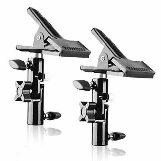 Picture of EMART Photo Video Studio Heavy Duty Metal Clamp Holder with 5/8" Light Stand Attachment and Umbrella Reflector Holder - 2 Pack