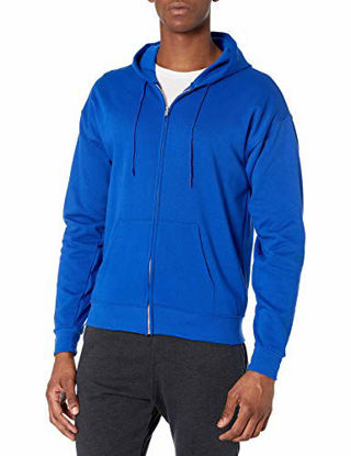 Picture of Hanes Men's Full-Zip Eco-Smart Fleece Hoodie, Deep Royal, X-Large