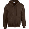 Picture of Gildan mens Heavy Blend 8 oz. 50/50 Full-Zip Hood(G186)-DARK CHOCOLATE-S