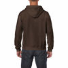 Picture of Gildan mens Heavy Blend 8 oz. 50/50 Full-Zip Hood(G186)-DARK CHOCOLATE-S