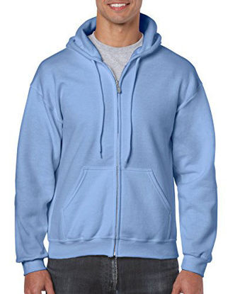 Picture of Gildan Men's Fleece Zip Hooded Sweatshirt Carolina Blue Small