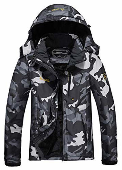 Picture of MOERDENG Women's Waterproof Ski Jacket Warm Winter Snow Coat Mountain Windbreaker Hooded Raincoat