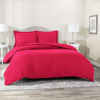 Picture of Nestl Duvet Cover 3 Piece Set - Ultra Soft Double Brushed Microfiber Hotel Collection - Comforter Cover with Button Closure and 2 Pillow Shams, Hot Pink - California King 98"x104"