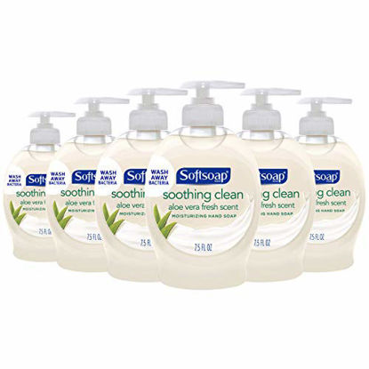 Picture of Softsoap Moisturizing Liquid Hand Soap, Soothing Clean Aloe Vera - 7.5 Fluid Ounces (6 Pack)