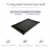 Picture of StarTech.com 1U Adjustable Vented Server Rack Mount Shelf - 175lbs - 19.5 to 38in Deep Universal Tray for 19" AV/ Network Equipment Rack (ADJSHELF)