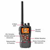 Picture of Cobra MR HH350 FLT Handheld Floating VHF Radio - 6 Watt, Submersible, Noise Cancelling Mic, Backlit LCD Display, NOAA Weather, Memory Scan, Grey