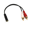 Picture of VCE 3.5mm Female to 2 RCA Male Stereo Audio Y Cable 2-Pack, Gold Plated Adapter Compatible for TV,Smartphones, MP3, Tablets, Speakers,Home Theater (8 inch)