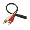 Picture of VCE 3.5mm Female to 2 RCA Male Stereo Audio Y Cable 2-Pack, Gold Plated Adapter Compatible for TV,Smartphones, MP3, Tablets, Speakers,Home Theater (8 inch)