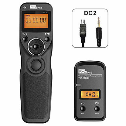 Picture of Wireless Remote Shutter for Nikon, Pixel TW-283 DC2 Wireless Shutter Release Cable Timer Remote Control for Nikon D7500 D3300 D5000 D5500 D7200