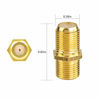 Picture of VCE 5-Pack Coaxial Cable Connector, F-Type Coax RG6 Cable Extension Adapter Gold Plated