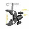 Picture of Ball Head Shoe Mount Camera Ball Mount Clamp w/ 1/4"-20 Tripod head Hot Shoe Adapter and Cool Super Clamp