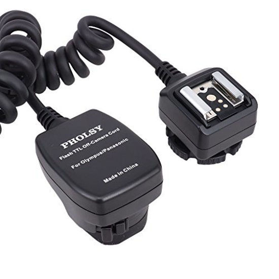 Picture of PHOLSY Off-Camera TTL Flash Sync Cord for Olympus/Panasonic Cameras - 6.5' (2 m) Replaces Olympus FL-CB05