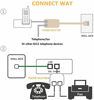 Picture of Uvital RJ11 Plug 1 to 2 Dual Phone Line Splitter Wall Jack Split into Two Modular Converter Adapter